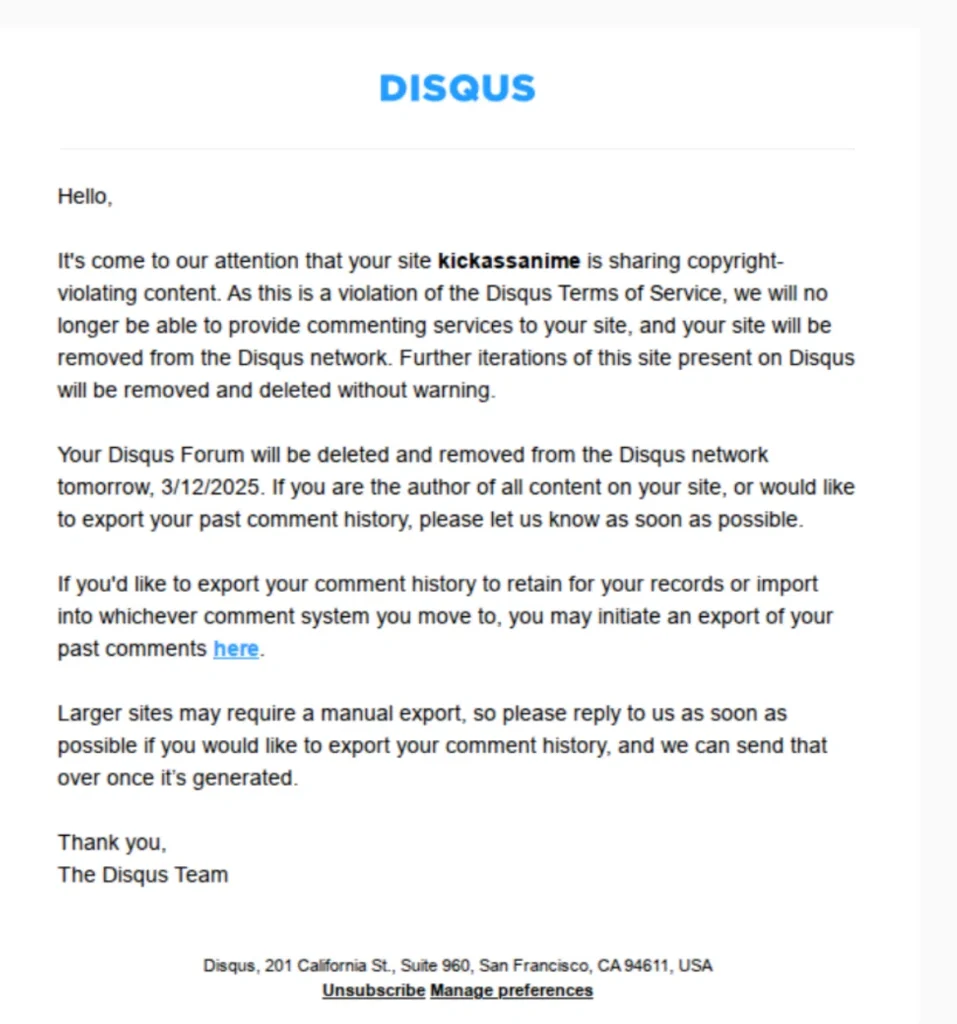 kiss manga disqus aviso